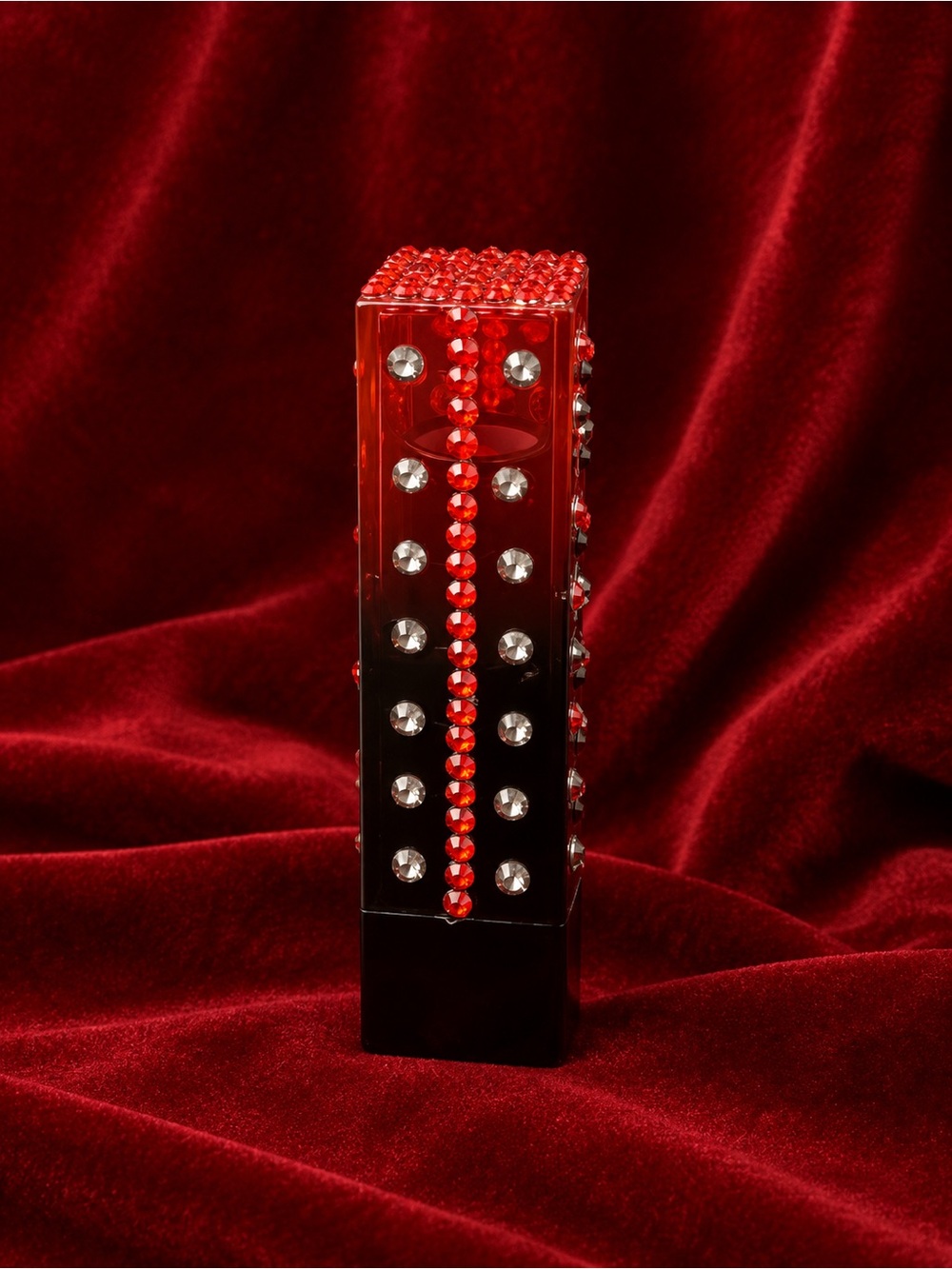 Red lipstick hand bedazzled